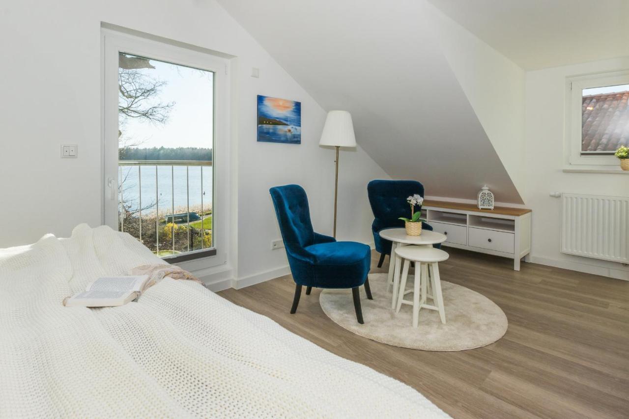 5 Sterne Ferienhaus Direkt Am See Mit Sauna-Kamin-Garten Krakow am See Exterior foto